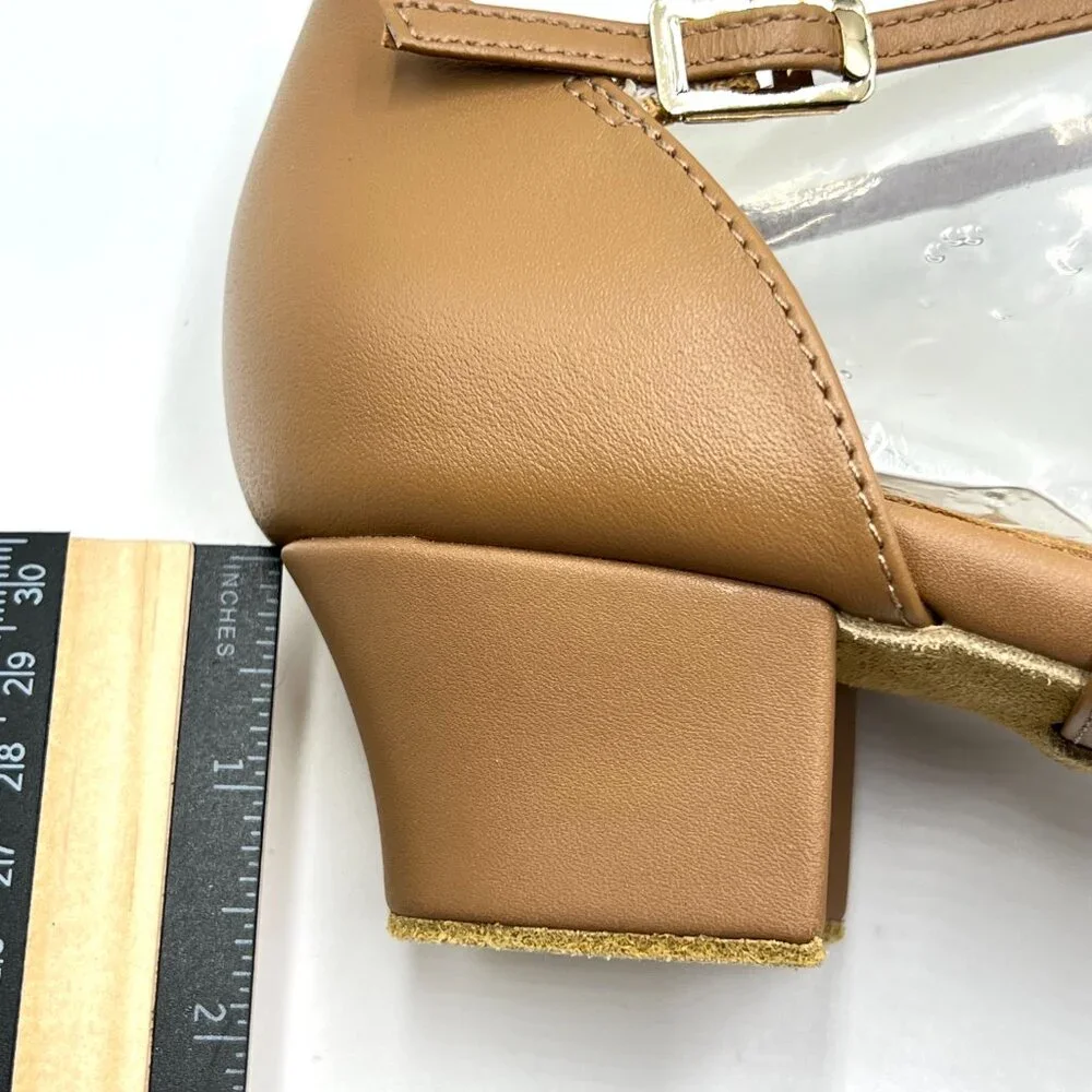 Bloch Womens Size 9.5 S0806L Annabella Caramel Tan Latin Dance Shoes‎ Heels